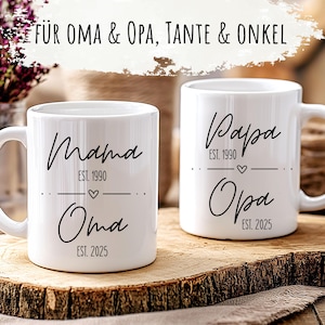 Tazza per annuncio di gravidanza 2025, tazza personalizzata per nonna, regalo per nonna e nonno, zia in attesa, idea regalo per zio e zio.