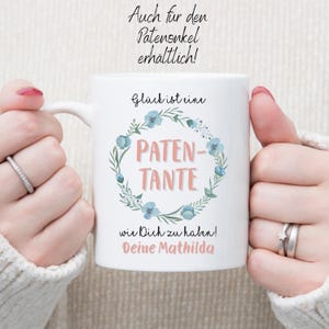 Mug gift for godmother godfather - personalizable mug, gift idea baptism or birthday present for godparents, happiness is