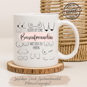 Cup bosom friend - gift idea for best bosom friend, coffee mug breasts cup, funny friendship mug, happiness is teacup