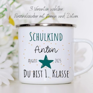 School enrollment gift mug personalized school enrollment gift name start of school gift for girl and boy schoolchild 2025 enamel mug