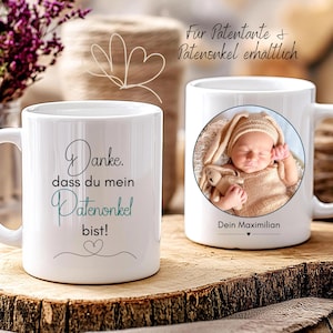 Mug gift for godmother godfather - personalizable mug birthday gift godparents mug for godparents gift with picture