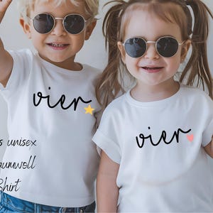 Children&#39;s birthday shirt 1234 years, T-shirt with number organic cotton, personalized gift, gift idea T-shirt for children&#39;s birthday