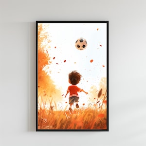 Póster infantil de fútbol Póster inspirador EM24 Imagen colorida EM 2024 Imagen de pared en color del juego Imagen infantil de fantasía personalizada Impresión individual