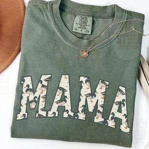 Comfort Colors® Hunting Mama Shirt Duck Hunting Shirt Mallard duck Shirt Mama of Hunters Camo Mama Shirt, Hunting Season Mom Life Shirt