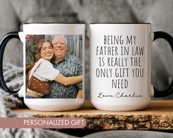 Funny Father In Law Gift Christmas Mug, Funny Christmas Gift 2025, Being My Father In Law Is Really The Only Gift You Need Mug, Gift For Him