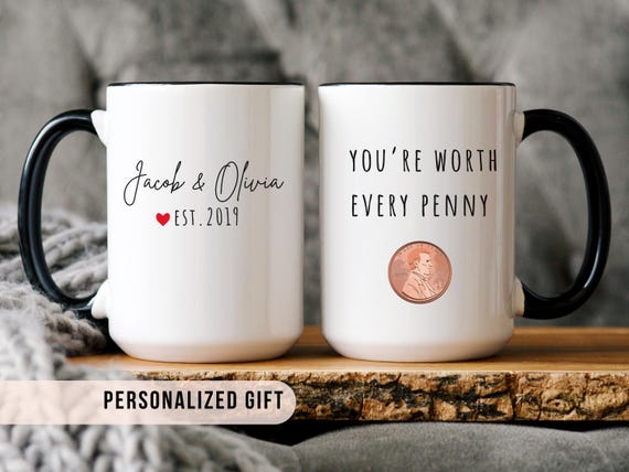 7th  Copper Anniversary Mug For Husband, 7th Anniversary Gift Cup, Seventh Year Anniversary, 7 Years Married Keepsake Gift
