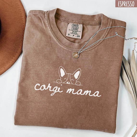 Comfort Colors® Corgi Mom Shirt, Corgi Shirt, Corgi Vintage Shirt, Corgi Dog Mom Shirt, Corgi Mama Tee, Dog Lover Shirt, Corgi Owner Gift
