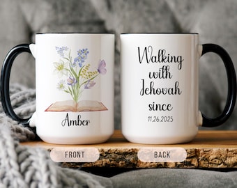 Custom JW Baptism Mug, Jehovah Witness Gift For Women, Baptism Anniversary Gift, Personalized Pioneer School Mug, JW 2025 Keepsake JW Gifts