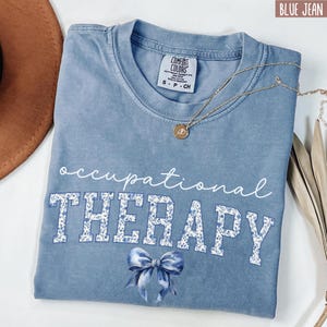 Floral Occupational Therapy Shirt, Comfort Colors® Special Education Tee, Toile Bow Shirt, Ot Gift, Retro OT Shirt Aesthetic OT Tee Sped Tee