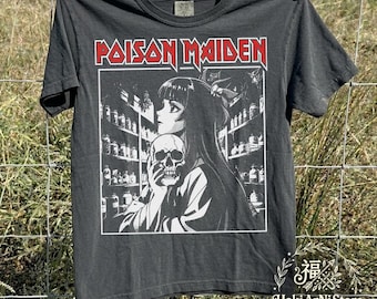 Camiseta Maomao Poison Maiden, Camiseta Vintage de Anime Apothecary Diaries, Camiseta com Estampa Gráfica Retrô de Mangá Estilo Heavy Metal, Comfort Colors 1717