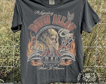 Vintage David Allan Coe Hemd, D.A.C. Outlaw Country Musik T-Shirt, Retro Grafik T-Shirt, Comfort Farben T-Shirt, Made in America Musik Fan Geschenk