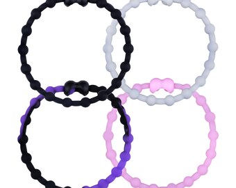 KucherenDecors Hair Ties: Versatile Release, Adjustable for All Hair Types in Mystic Night - PACK OF 4