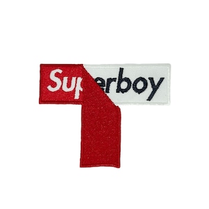 Super Boy Iron On Patch: Embroidery Applique for Jackets