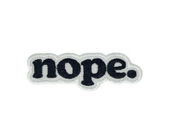 NH Nope Iron On Patches - Embroidery Applique Patches For Decoration