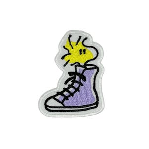 Parches termoadhesivos con diseño de pájaro lindo y zapatillas clásicas de NH: parches de apliques bordados para decoración