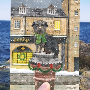 Snowy Greyfriars Bobby A5 print