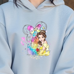 Belle Castle Sweatshirt and Hoodies, Princess Beauty Shirts Disneyland SweatShirts Epcot Hoodies, Disneyworld Matching Family Shirts