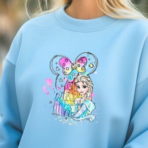Elsa Castle Sweatshirt and Hoodies, Princess Frozen Shirts Disneyland SweatShirts Epcot Hoodies, Disneyworld Matching Family Shirts