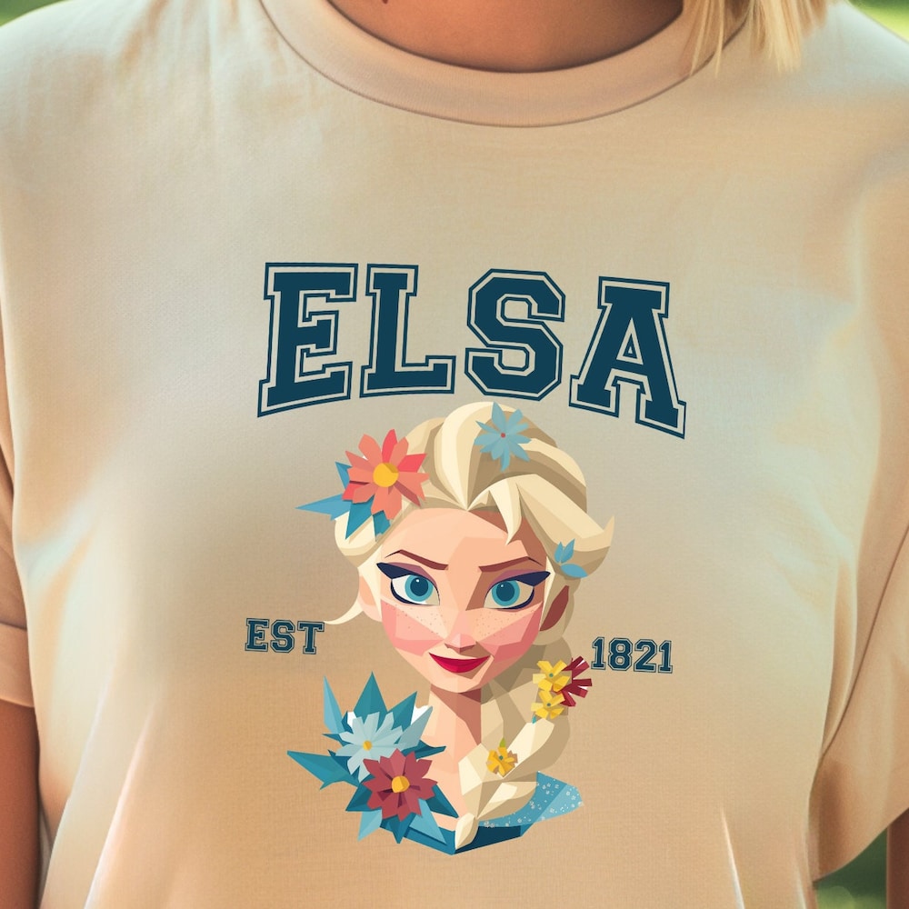 Frozen Elsa 2D Style Shirts Frozen Birthday Gift, Princess Elsa Tank Top, Disneyland Shirts Matching Princess Shirt For Family Alldaytee