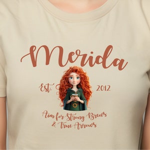 Merida Coffee Established Shirts Brave Merida Birthday Gift, Disneyland Shirts Disneyworld Princess Shirts Disney Family Group Shirt