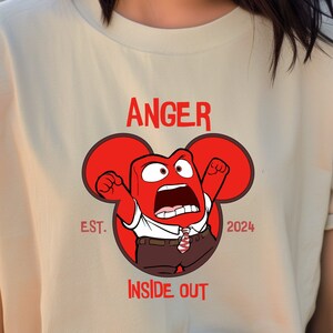 Anger Shirts Inside Out Mouse Ears Shirts Inside Out Birthday Gift, Disneyland Shirts Disneyworld Shirts Epcot Family Matching Shirts