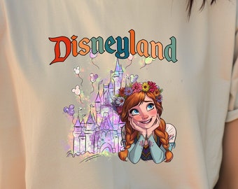 Disneyland Anna Shirts Disney Princess Castle Shirts Birthday Gift for Disney Fan, Disneyworld Shirts Epcot Family Matching Shirt