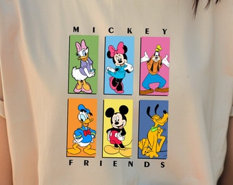 Mickey and Friends Shirts Disney Characters Shirtss Birthday Gift for Disney Fan, Disneyland Shirts Disney World Shirts Disneyworld Shirt