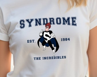 Camisetas de síndrome, camisetas universitarias de Los Increíbles, camisetas de Disneyland, camisetas familiares a juego de Disney, camisetas de Walt Disney World, regalo de cumpleaños