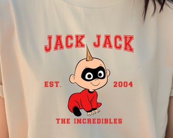 Camisetas de Jack Jack, camisetas universitarias de Los Increíbles, camisetas de Disneyland, camisetas familiares a juego de Disney, camisetas de Walt Disney World, regalo de cumpleaños