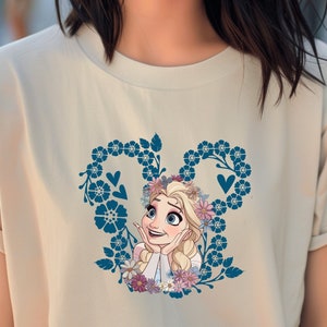 Elsa Flowers Shirts Disneyland Frozen Elsa Shirts Elsa Birthday Gift, Disneyworld Shirts Disney Family Matching Shirts Epcot Shirts