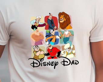 Disney Dad Shirts Mufasa, Mr Incredible Goofy Birthday Gift for Disney Fan, Disneyland Shirts, Epcot Matching Family Disney World Shirt