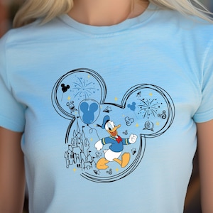 Donald Duck Ears Shirts Disneyland Family Shirtss Disneyworld Matching Gift, Birthday Gift for Disney Fan, Cute Donald Duck Shirt Holidays