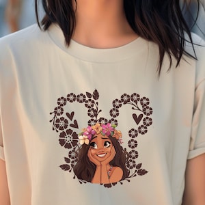 a woman with a flower in her hair