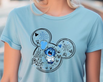 Camisetas con orejas de ratón de Inside Out Sadness, regalo de cumpleaños para fanáticos de Disney, camisetas de Disneyland, camisetas familiares a juego de Epcot