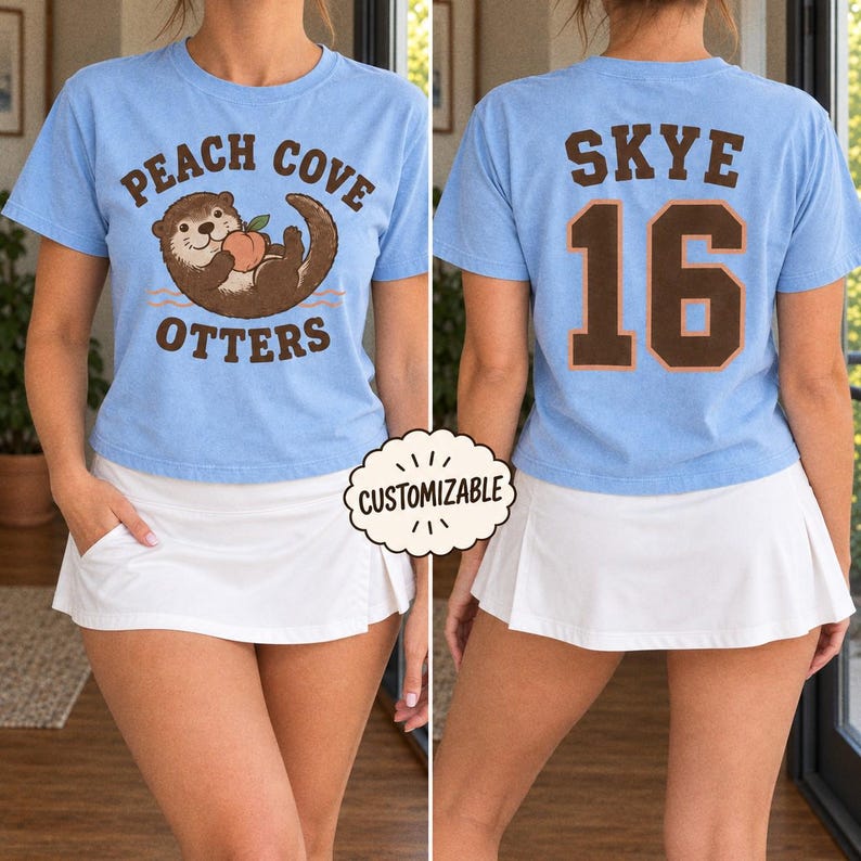 Personalized Boxy Shirt, Comfort Colors 3023CL Team Mascot Front, Name and Number Back Tee