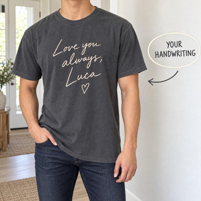 Personalized Handwritten Message Shirt, photo 1