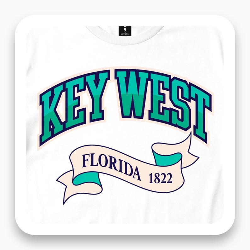 Key West Florida Shirt, Vintage Coastal Tee, Island Vacation Gift, Retro Travel T-Shirt