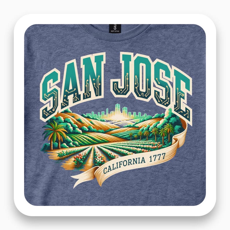 San Jose California Shirt, Vintage Tech Tee, California Souvenir Gift, Retro Valley T-Shirt