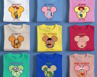 Toy Story Mousehead Shirts Toy Story Established Shirts Birthday Gift for Toy Story Fan, Matching Family Disneyland Disneyworld Shirt