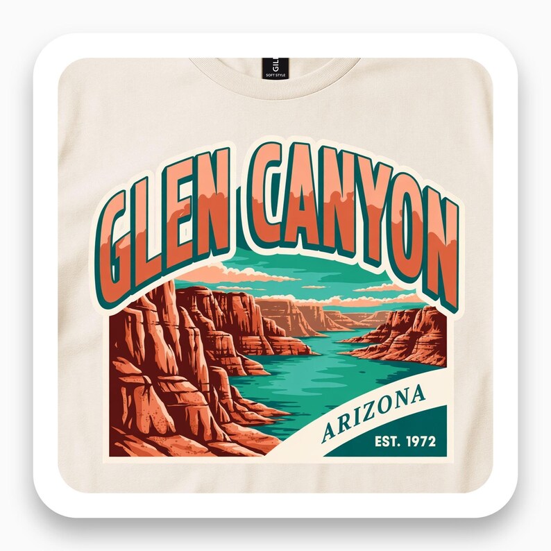 Glen Canyon Arizona Shirt, Lake Powell Vintage Tee, Desert Landscape Gift, 1972 Travel T-Shirt