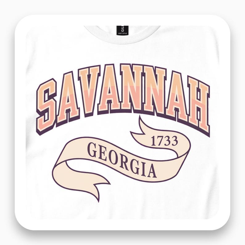 Savannah Georgia Shirt, Vintage College Tee, Heritage Gift, Pastel Aesthetic T-Shirt