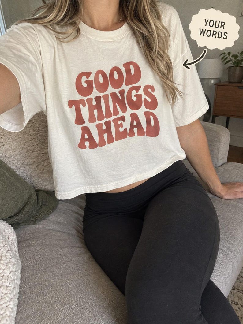 Comfort Colors® 3023CL Custom Groovy Text Boxy Shirt, photo 1