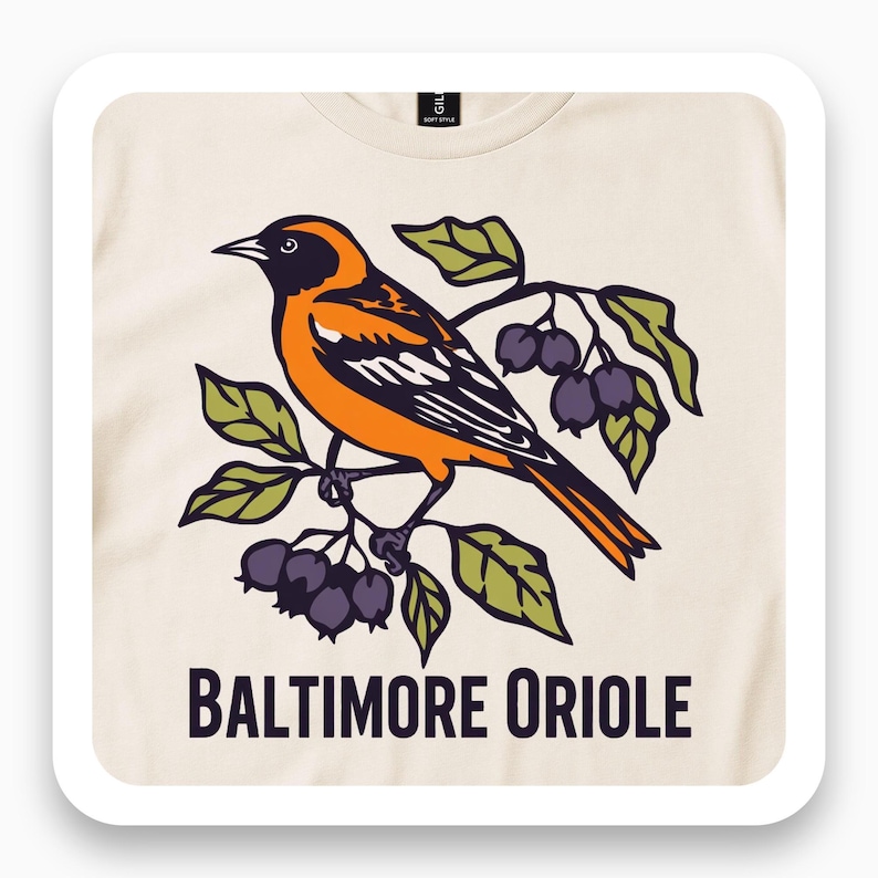 Baltimore Oriole Shirt, Bird Lover Tee, Nature Gift, Maryland Pride T-Shirt