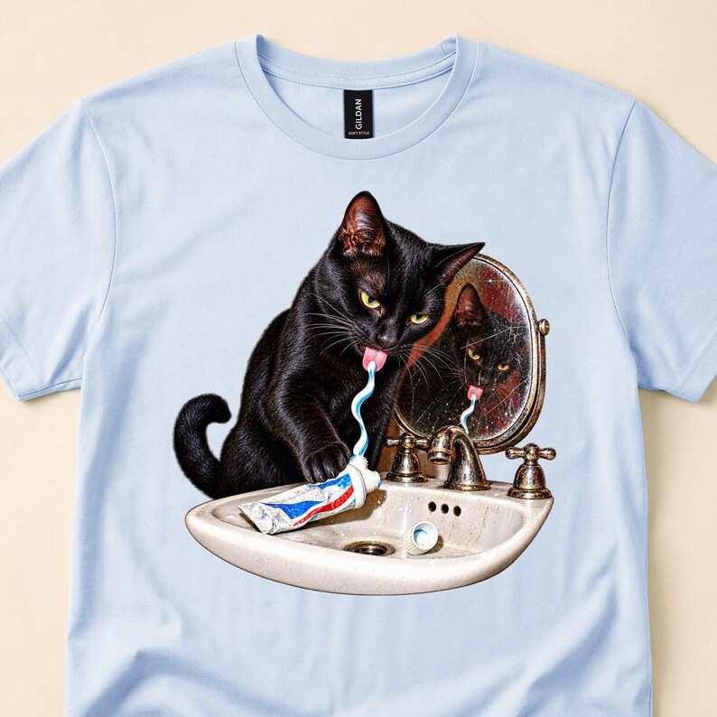 Toothpaste Cat Shirt, photo 1
