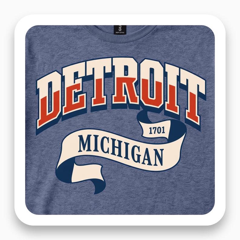 Detroit Michigan Shirt, Collegiate Varsity Tee, Motor City Gift, Classic Sports T-Shirt
