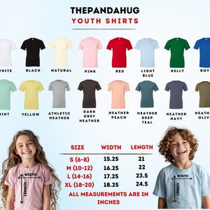a child's t - shirt sizes chart with a child's t -