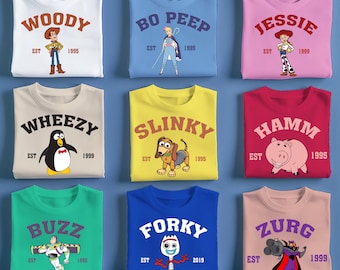 Toy Story Shirts, Disneyland Toy Story Shirts Birthday Gift, Woody Bo Peep Jessie Slinky Dog Buzz Lightyear Hamm Forky Zurg Rex Shirt