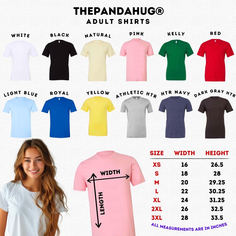 The image is a collage of various adult t-shirt designs in different colors and sizes, along with a woman posing in front of the designs.
