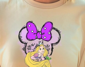 Camiseta de Rapunzel, regalo de cumpleaños para fans de Enredados de Disney, camiseta de princesa de Disneyland, camiseta a juego para grupos en Disney World, conjunto de princesa