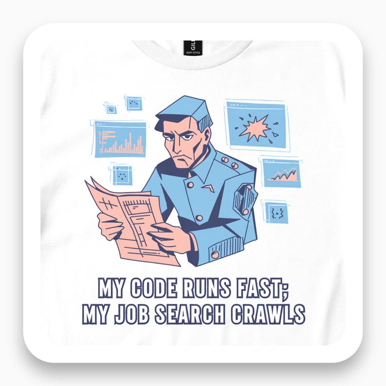 My Code Runs Fast Job Search Crawls Shirt, Funny Developer Tee, Tech Humor Gift, Software Engineer T-Shirt